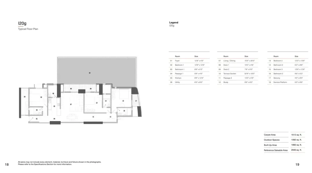 TEDBTW Floor Plan l20g (3BHK)